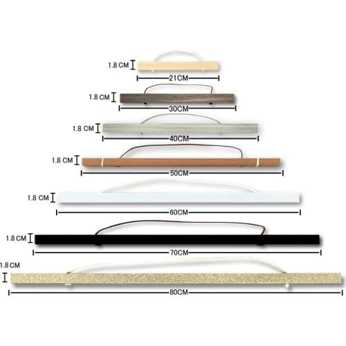 7 Colors Magnetic Poster Hanger Frame Teak Wooden Hanger Frame Painting Photo Frame Canvas Wall Art Craft Frame Art Hanger