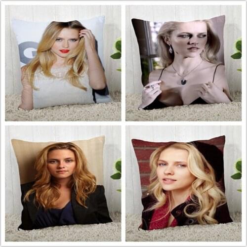 Custom Teresa Palmer Pillow Case Polyester Decorative Pillowcases zipper Pillow Case Pillowcase Cover Square drop shipping