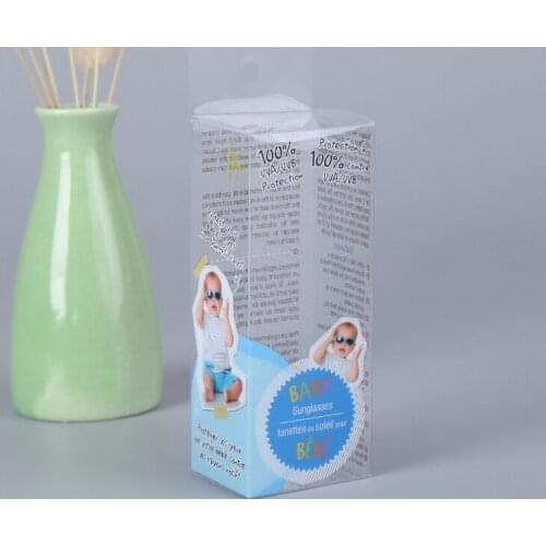 Custom printed small clear plastic packaging box with CMYK printing transparent pvc packaging box with custom design ---DH40120