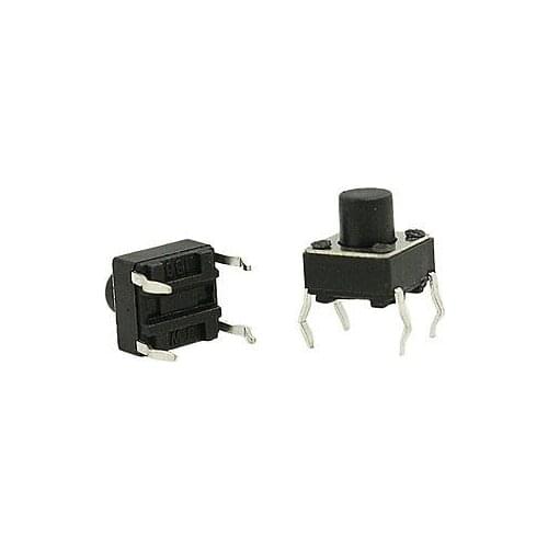 PCB Panel Momentary Tactile Tact Push Button Switch 4Pin DIP 6 x 6 x 6.5mm
