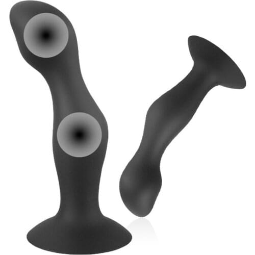 1 pcs Black Silicone Anal Beads Plugs Prostate Massage G Spot Stimulate Butt Plugs Anal Plugs Erotic Auns Sex Toys For Men Male
