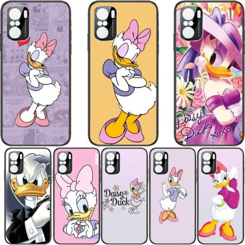 Daisy Duck Pink Phone Case For xiaomi redmi POCO F1 F2 F3 X3 Pro M3 9C 10T Lite NFC Anime Black Cover Silicone Back Prett mi 10