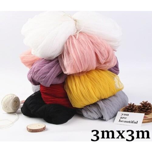 3mx3m Wedding Decoration Photography background props net gauze texture yarn bouquet packaging material wedding scene decoration