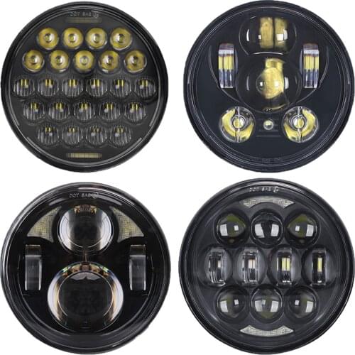 5.75Inch Motorcycle Projector Led Headlights Motor 5.75" Headlamp High/Low Beam For Harley Bike Sportsters XL XG XR VRSCD Dyna