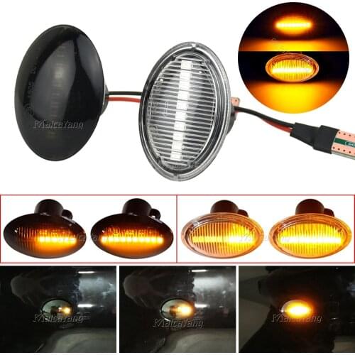 Turn Signal Light Indicator Smoked Crystal Side Marker Blinker Lamp For Fiat 500 for Maserati GranCabrio