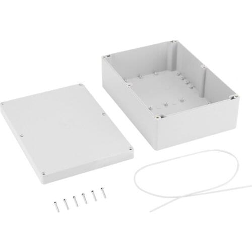 VBESTLIFE 263*185*95mm Water-resistant White Plastic Enclosure Project Case DIY Junction Box