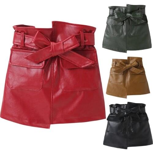 New Kids A-Line Skirt, Toddler Solid Color High Waist Midi Skirt with Pockets and Waist Belt for Fall Winter