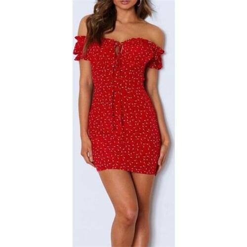 2021summer floral print one-shoulder mini dress women street sexy torticollis ladies tight-fitting hip dress party wear Vestidos