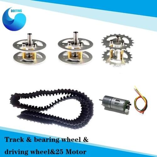 1 set Metal Bearing Wheel+ Driving Wheel+ Caterpillar+Motor for Arduino Robot Tank Chassis