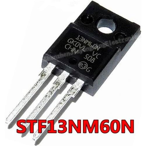 10PCS/LOT STF13NM60N TO-220F 13NM60N 13NM60 F13NM60N STF13NM60 TO220F 13A 600V New original spot hot sale