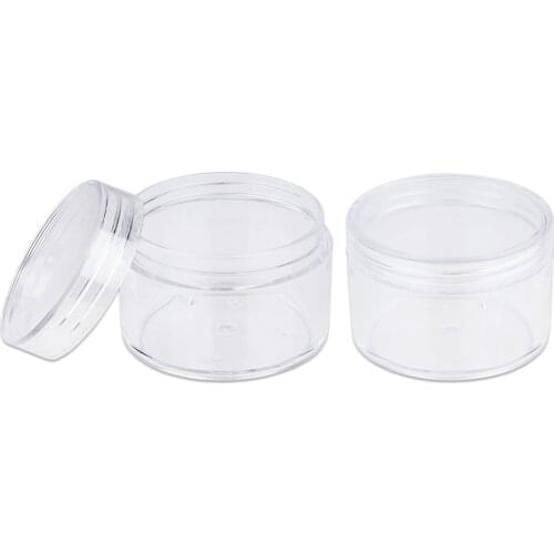 25pcs/lot 30 Gram 30 ML (1 Oz) Small Round Clear Jars with Screw Cap Lid for Makeup Powdered Foundation Eye Shadow
