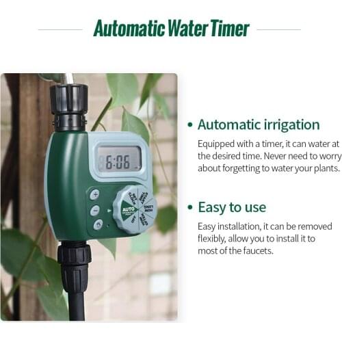 Automatic Water Timer Garden Irrigation Controller 1-Outlet Programmable Hose Faucet Timer Home Garden Automatic Watering Timer