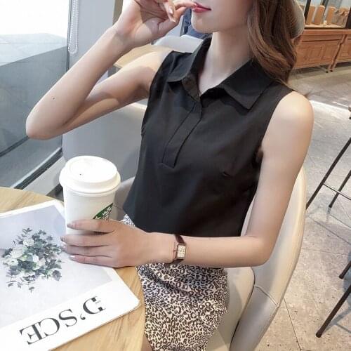 Blouse Women Plus Size Chiffon Sleeveless Loose Clothes Summer Dress Blusas Mujer De Moda