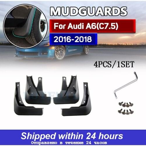 Car Mud Flaps Mudguards Mud Flap Splash Guards for Fender Mudflaps Accessories For Audi A6 Sedan 2011 2012 2013 2014 2015 2016