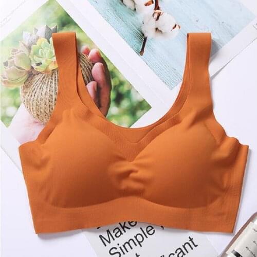 Bra for Women Seamless Push Up Wireless Bra female Bralette Underwear Ice silk plus size ingerie intimate breathable sexy lady