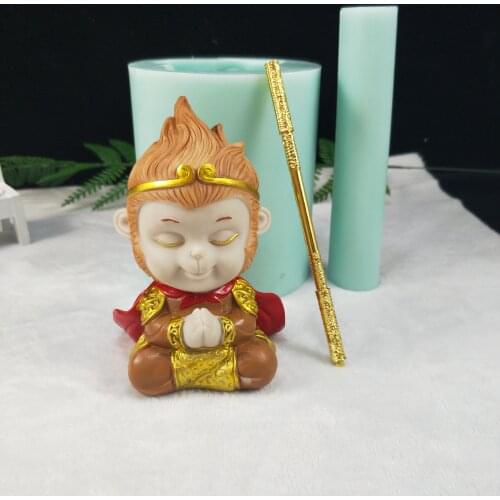 DW0185 PRZY Silicone Mold Soap Molds Soap Zodiac Monkey King Golden Hoop Clay Resin Gypsum Chocolate Candle Candy Mold Moulds