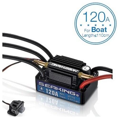 F18582/3 Hobbywing SeaKing V3 Waterproof 120A /180A 2-6S Lipo Speed Controller 6V/5A BEC Brushless ESC for RC Racing Boat