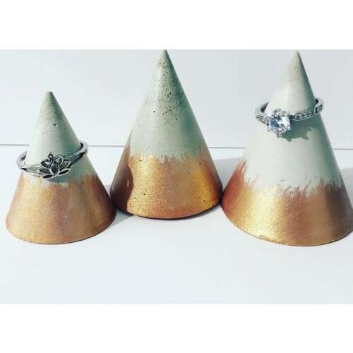 Concrete cone molds Ring Holder Molds Silicone Molds for Concrete DIY Resin Molds