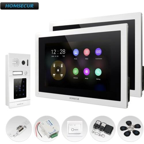 HOMSECUR 4 Wire AHD Video Door Entry Phone Call System with Password/Card Camera BC071HD-S+BM114HD-S