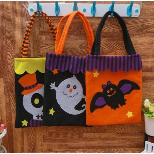 Halloween Sacks Pumpkin Bag Witches Candy Bags Treat or Trick 18*39cm Candy Gift storage Pouch Festival handbag Decor SN1363