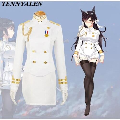 Anime Game Azur Lane Cosplay Costume Atago takao cos Uniform Collection Halloween Costume from Woman Top + Skirt Adult S-3XL
