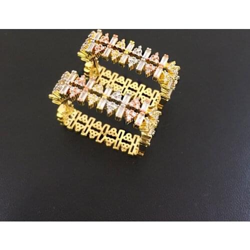 Lanyika Fashion Jewelry Hollow Irregularity Micro inlay Party Earrings Anniversary Banquet Daily Best Gift