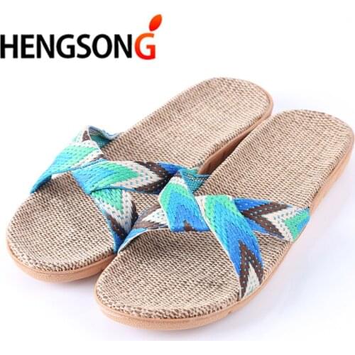 Summer Sports Shoes For Women Beach Sandals Unisex Men Outdoor Shoes Flax Cross Belt Beach Sandals Sneakers