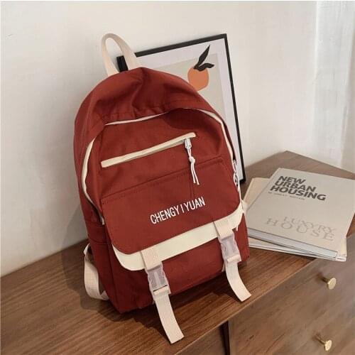 Trendy Fashion Female High-capacity Junior And High School Student Bookbag Cute Mori Japanese Style Travel Portable Backpack