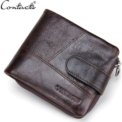 Mens Purse Leather Mens Wallet Multifunctional Buckle Casual Leather Clutch Retro Wallet Card Case