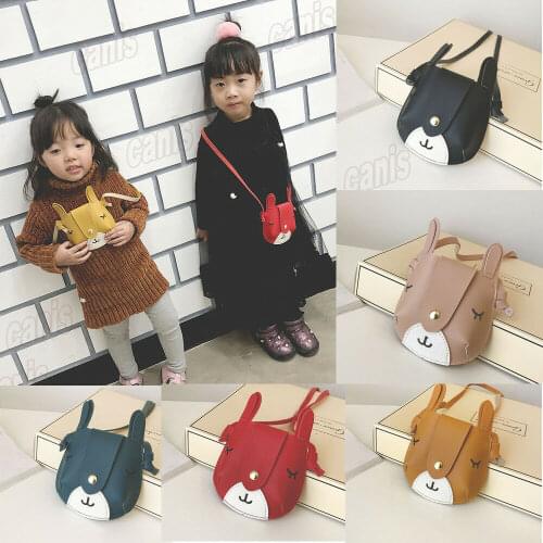 New Cute Kids Girls Mini Crossbody Bags Gift Rabbit PU Handbag Child Shoulder Bag Lovely Wallet