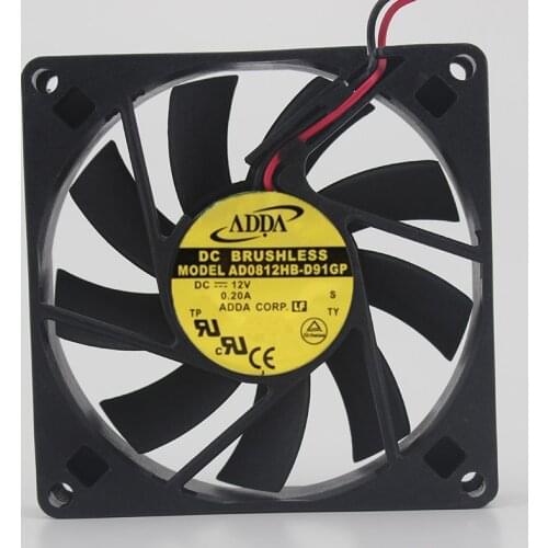 Original AD0812HB-D91GP 12V 0.20A 8015 Server 2-wire cooling fan