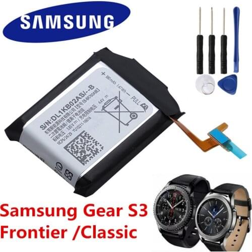 Riginal Replacement Battery For SAMSUNG Gear S3 Frontier / Classic SM-R770 SM-R760 SM-R765 EB-BR760ABE SM-R765S Genuine 380mAh