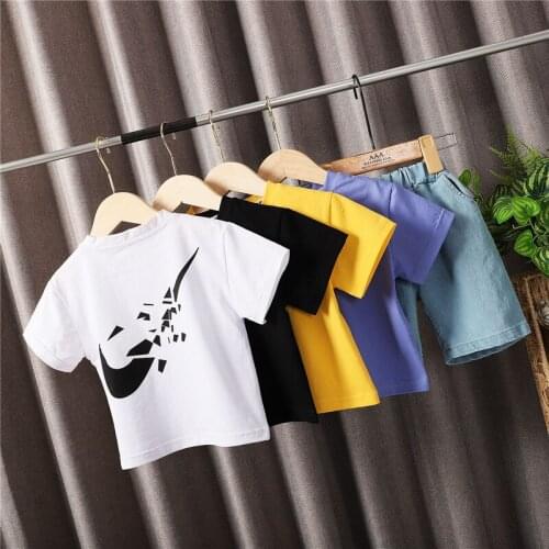 0-5 Years Summer Boy Clothing Set 2021 New Casual Fashion Active Sport T-shirt+ Pant Kid Children Baby Toddler Boy Clothing