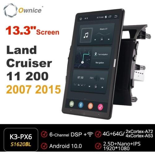 Ownice 1920*1080 Android 13.3Inch Rotation Autoradio for Toyota Land Cruiser 11 200 2007-2015 Car Radio Auto GPS Multimedia