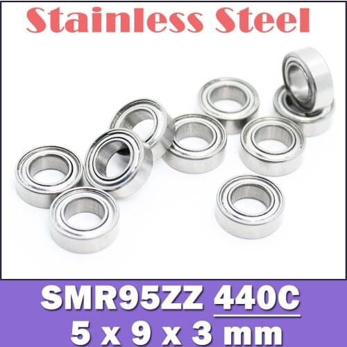 SMR95ZZ Bearing 5*9*3 mm ( 10PCS ) ABEC-1 Stainless Steel Ball Bearings Shielded SMR95Z SMR95 Z ZZ