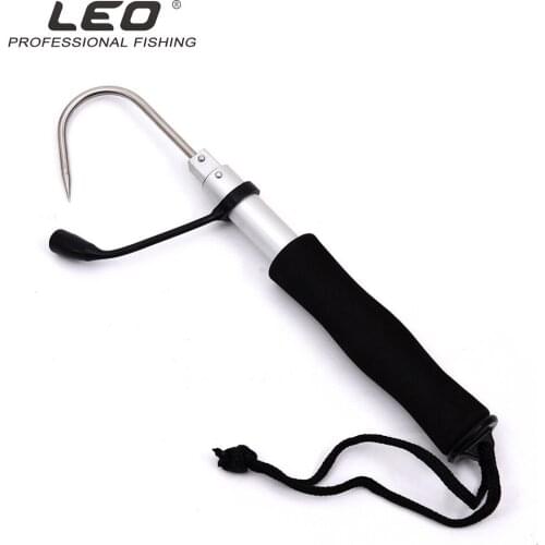 Fishing Hook Stainless Steel Flexible Fishing Finder 60/120cm Gaff Grip Holder Hook Spear Crank Carp Fishing Tackle Tool BigGame