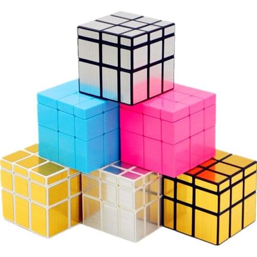 ShengShou 3x3 Mirror Magic Cube professional 3x3x3 Gold&Silver cubo magico Puzzle Speed classic toys