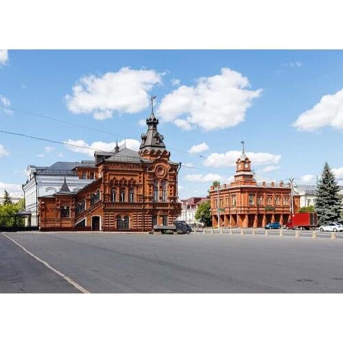 Vintage Buildings Street Photo Backdrops Vinyl Cloth Photoshoot Background for Children Baby Wedding Photography Props Photocall