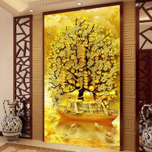 YOUMANCustom Photo Wallpaper 3D Entrance Hallway 3D Embossed Mural Hotel Living Room Backdrop Mural Wall Papers 3D Home Decor