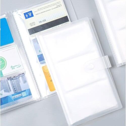 1Pc 120 Slots ID Holders PP Matte Business Card Book Large Capacity Cards Clip Ticket Collection Stocks
