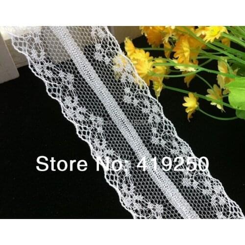 300yard 4cm wide Good quality Handicrafts many colors Net Lace Trim Ribbon Flat Lace Trim Gorgeous Wedding Crafts Sewing