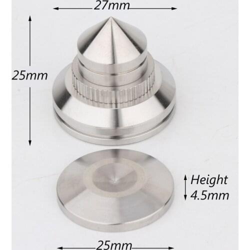4Pcs Preffair Stainless Steel Isolation Spike Pad Isolation Stand For HiFi audio SpeakerHiFi Amplifiers