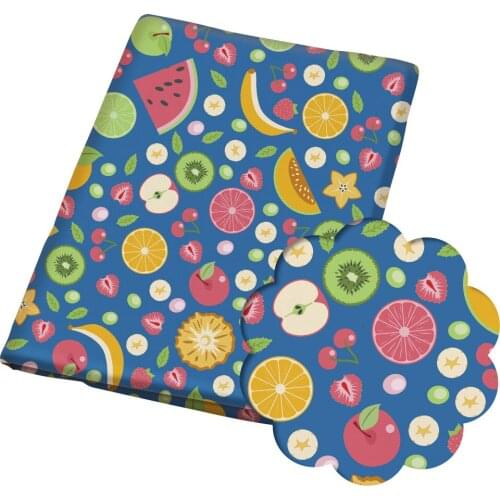 50*140cm cartoon polyester cotton fabric patchwork tissue paper childrens home textiles sewing doll clothes curtains