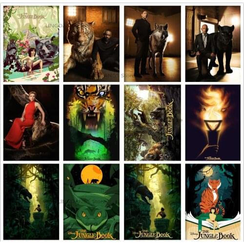 5d Diy Diamond Painting Disney Movie The Jungle Book Poster Animal Tiger Diamond Mosaic Embroidery Cross Stitch Home Decor Gift