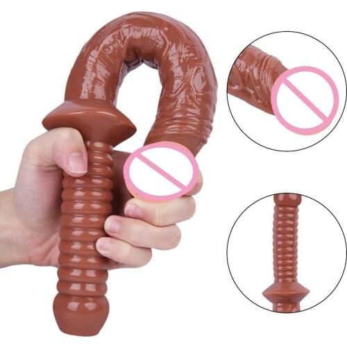 Anal Sex Toys Dildos XXL Long Double Headed Penis Simulation Crystal Black Flesh Penis Female Masturbation Adult Sex Products