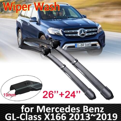 Car Wiper Blades for Mercedes-Benz GL GLS Class X166 2013~2019 Windscreen Brushes Wipers 2014 2015 2016 2017 2018 Accessories