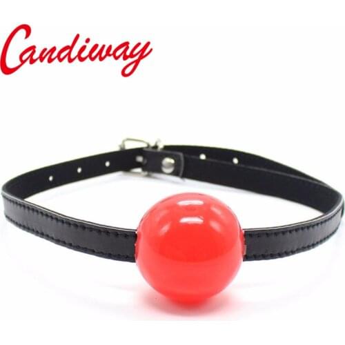 BDSM Leather silicone solid Ball Mouth Gag Slave Oral Fixation mouth stuffed Adult Games For Couples Flirting Sex Products Toys
