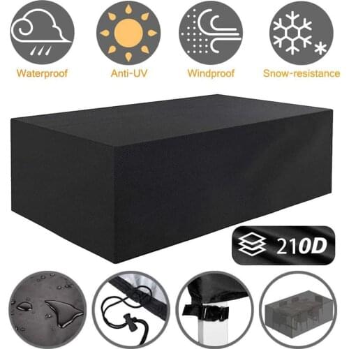 120x120x74cm Waterproof Dust Cover Protector Chair Table Cloth Garden Balcony Outdoor Home Chair Table Supplies 210D