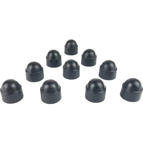 Black 10Pcs 23mm Plastic M10 Car Wheel Nut Screw Cover Rim Bolt Cap Hexagonal