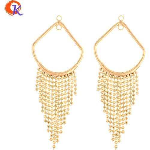 Cordial Design 10Pcs 26*66MM Jewelry Accessories/Hand Made/Genuine Gold Plating/Earrings Connectors/Jewelry Findings Component